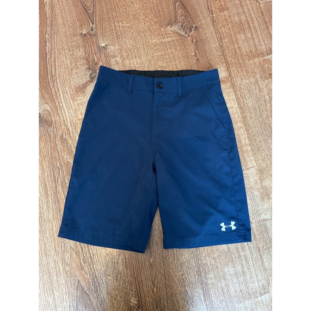 Under Armour Boys Navy Blue Golf Shorts Size 12 Performance Stretch Athletic